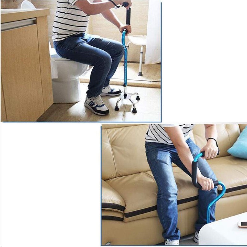 عصا رباعية الأرجل، وهي أداة مساعدة للمشي canne quadripode, un dispositif d'aide à la marche