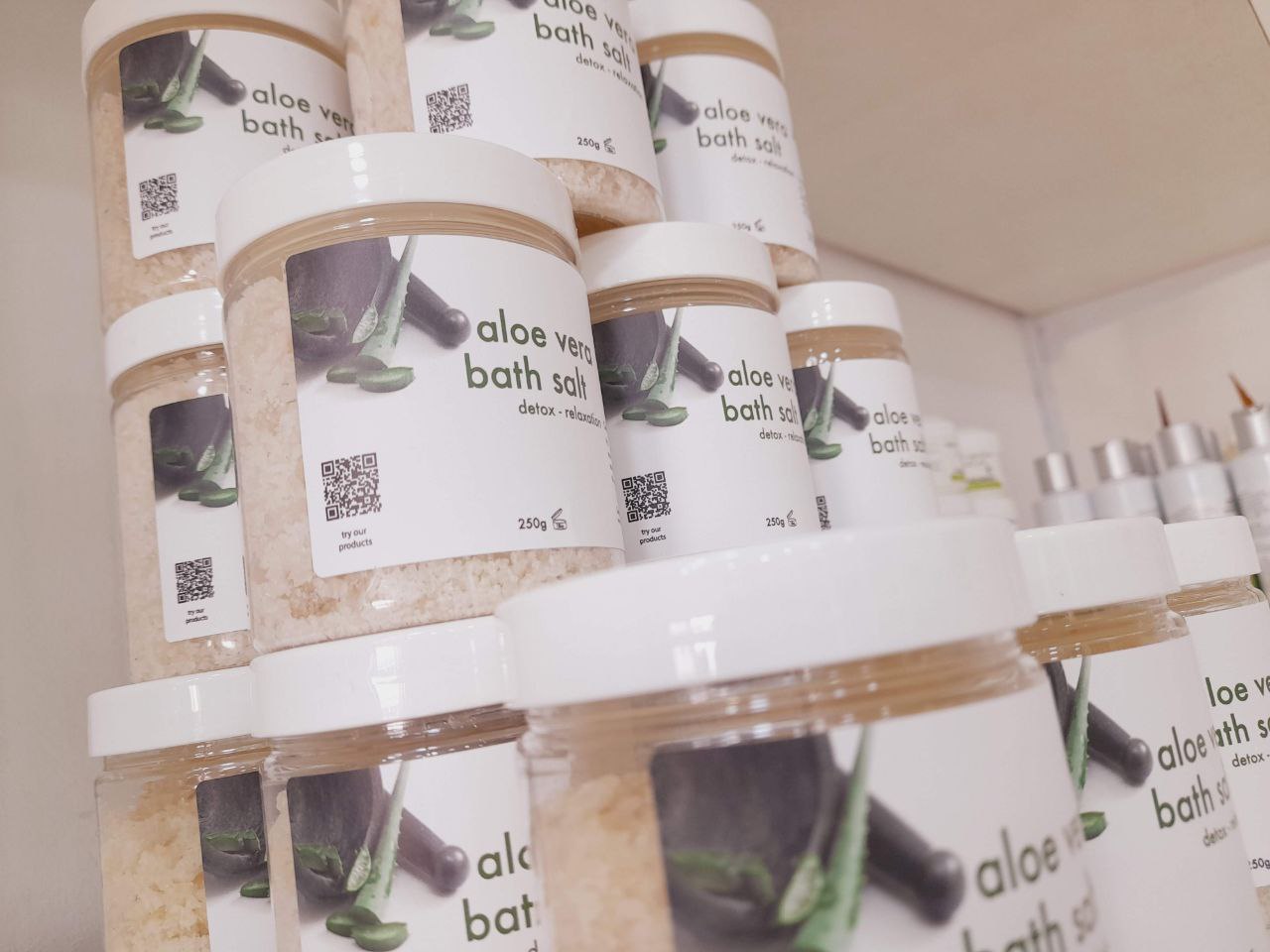 Sels de bains écologique à l'aloe vera 250g