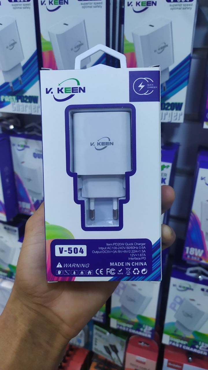 VKEEN QUICK CHARGER PD 20W V-504 Type-C