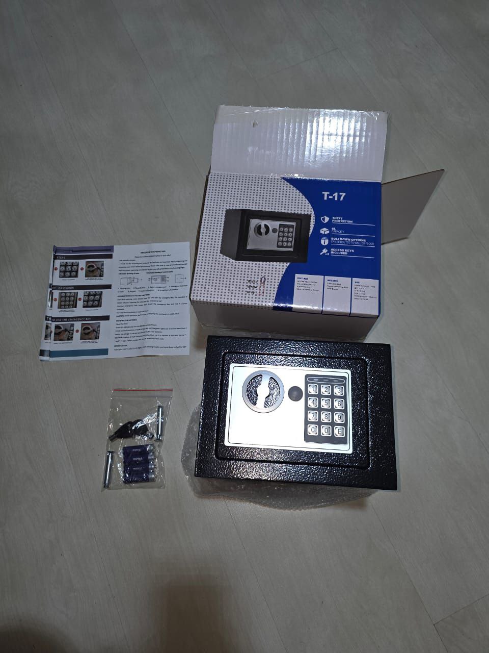 Coffre-fort numérique de sécurité électronique 17x17x25cm خزنة رقمية أمنية إلكترونية