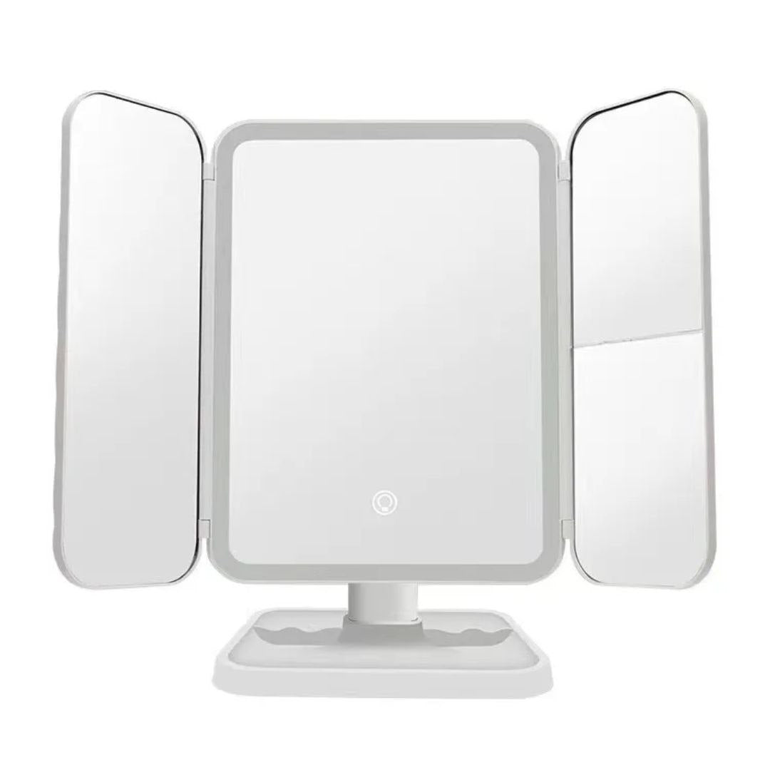 Miroir مرآة مكياج مبتكرة مع إضاءة LED وشاشة لمس
