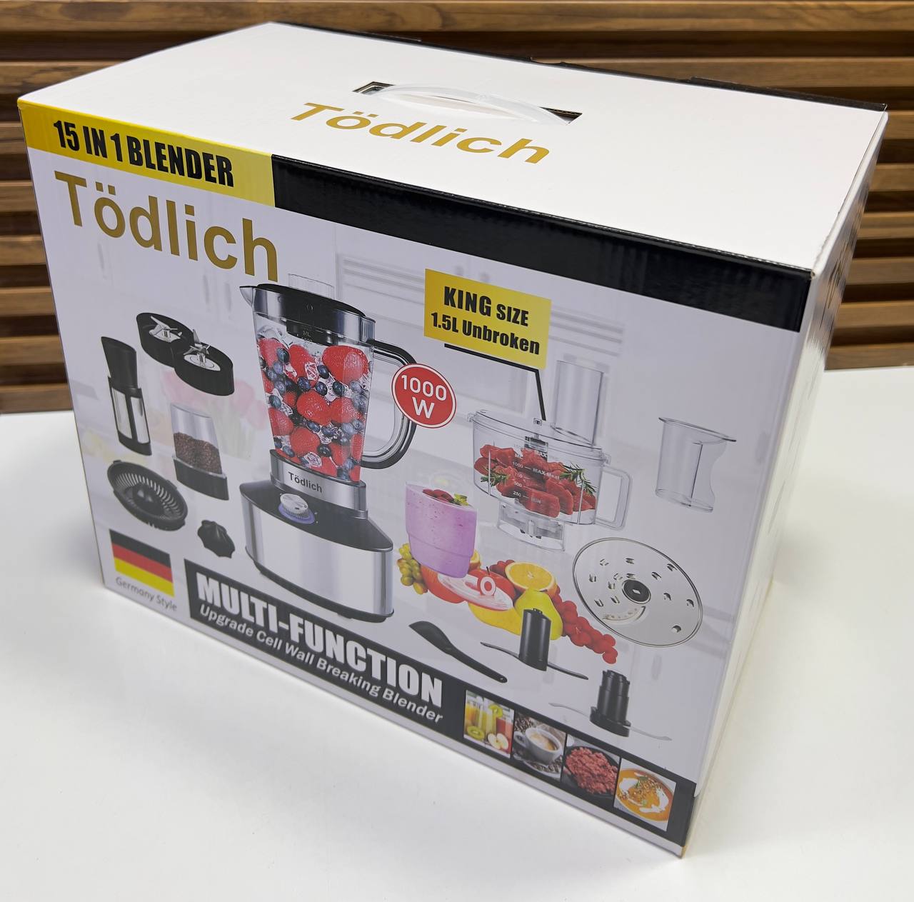 Tödlich Mixeur Et Hachoir multifonction 1000w Robot incassable خلاط ومفرمة متعددة الوظائف بقوة 1000 واط غير قابلة للكسر