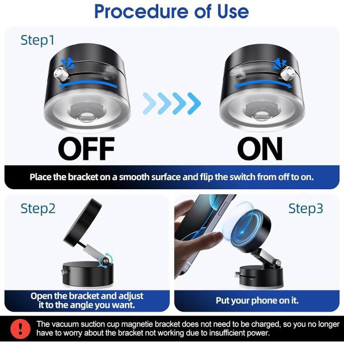 VACCUM SUCTION PHONE HOLDER Support mobile portable