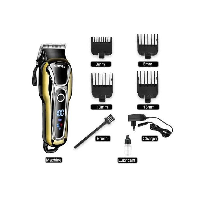 Tondeuse à cheveux électrique pour hommes, appareil de coiffure professionnel avec écran LCD