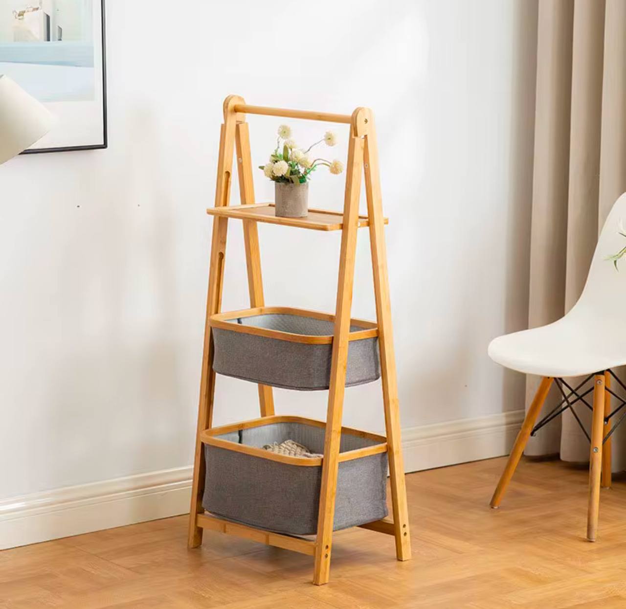 Panier de rangement سله قماش étagère de rangement 2 رفوف تخزين