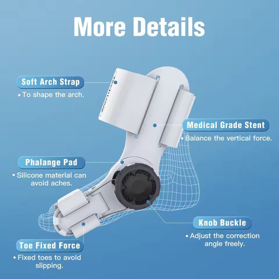 دعامة قابلة للتعديل للوكعة وإبهام القدم Attelle ajustable pour oignon et gros orteil, redresseur