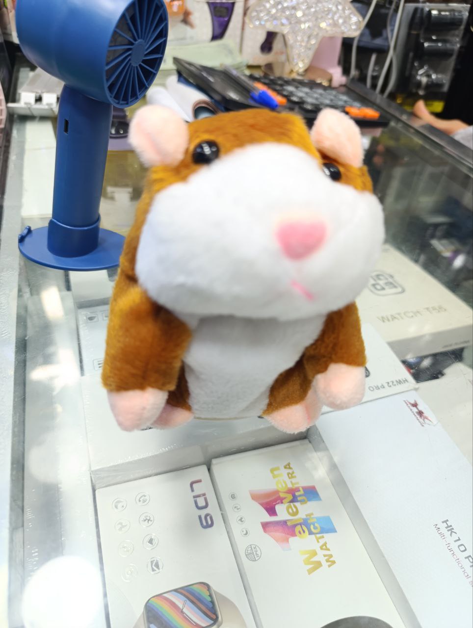 Farbubu Jouet en peluche Hamster parlant, parler, enregistrement sonore
