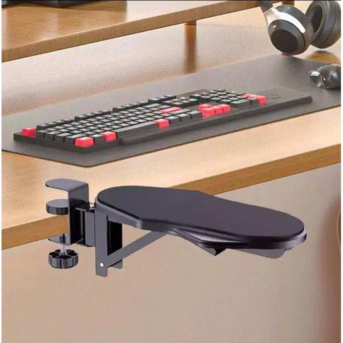 مسند ذراع دوار مريح للمكاتب مع مشبك تثبيت Accoudoir ergonomique pivotant pour bureau avec pince de fixation