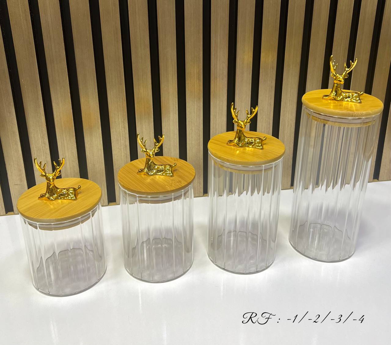 Bocal a sucre en verre scellkg 4PCS