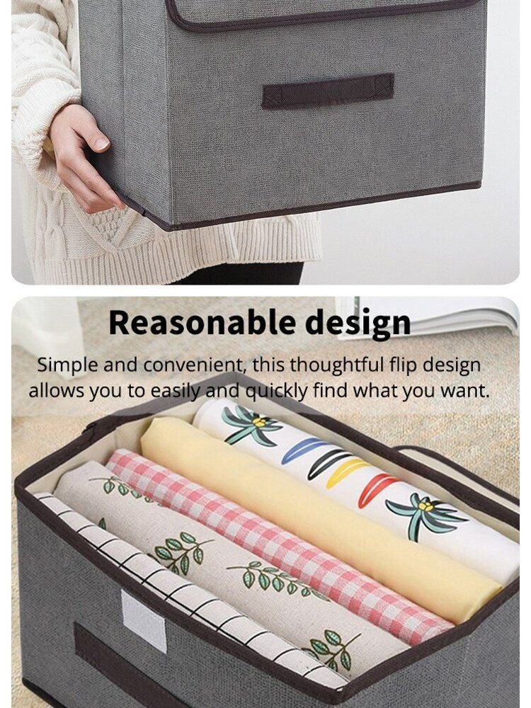 Boîte de rangement en tissu pliable صندوق تخزين قماشي قابل للطي