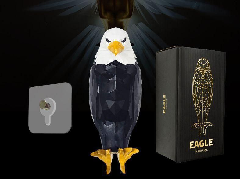 مصباح حديث ومبتكر، جسم نسر مطبوع ثلاثي الأبعاد Applique murale aigle, lampe ombre aigle 3D