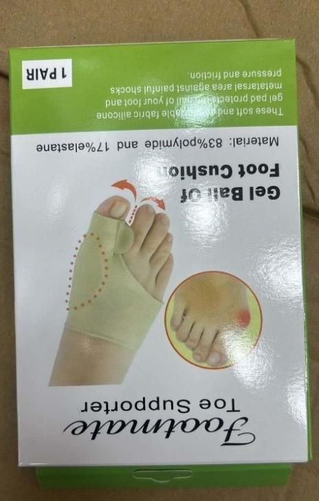 Support d'orteil et coussinet métatarsien en gel فواصل أصابع القدم المكونة من قطعتين