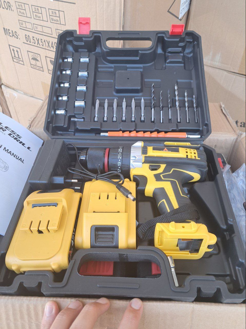 مثقاب لاسلكي قابل لإعادة الشحن Perceuse Visseuse Sans Fil Rechargeable 21V