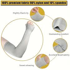 Manchons de protection solaire UV avec trou pour le pouce pour Sports