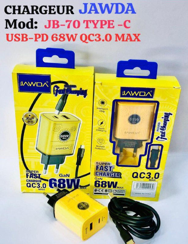 Chargeur Model JB-70 Type-C USB-PD68W