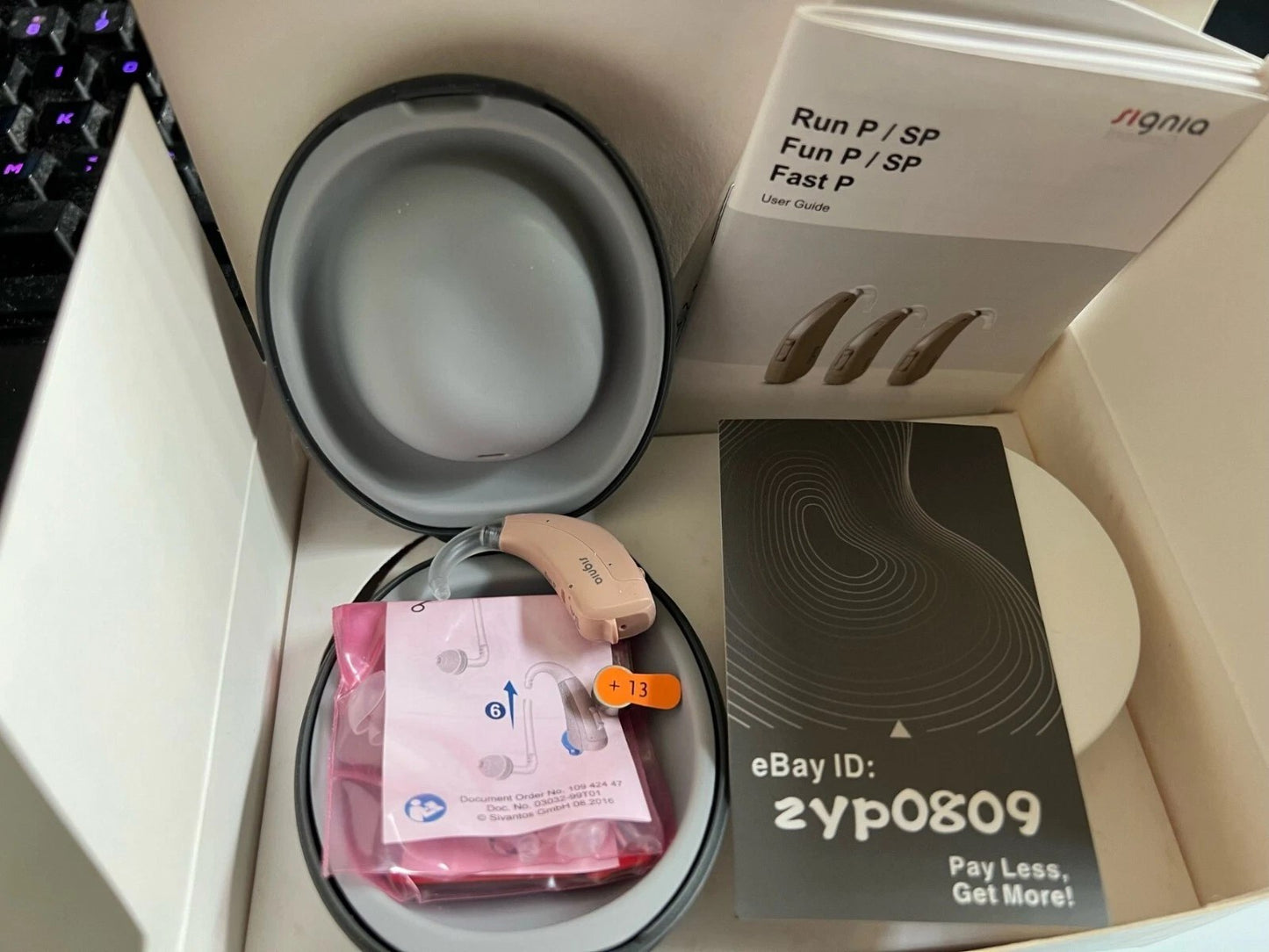 Signia appareils auditifs puissants amplificateurs sonores BTE originaux