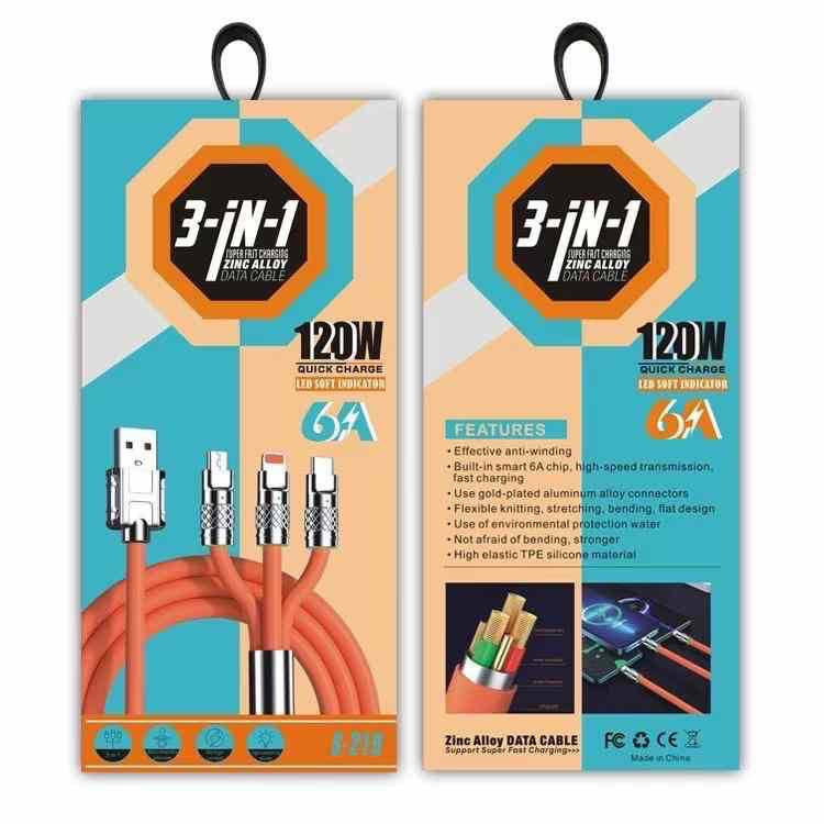 Data Cable 3in1 120W 6A