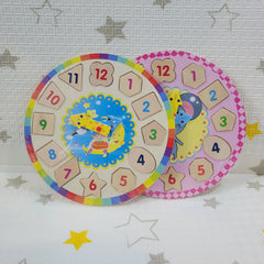 ساعة خشبية تعليمية للأطفال لتعلم قراءة الوقت Horloge éducative en bois pour apprendre aux enfants à lire heure