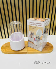 360 rotary cosmetic brush stotrage bucket تخزين فرشاة التجميل الدوارة 360 درجة