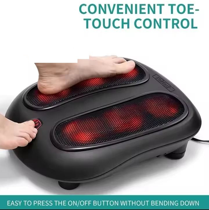 Appareil de massage des pieds, masseur de pieds électrique chauffant Shiatsu à pétrissage avec fonction chauffante جهاز تدليك القدمين، جهاز تدليك القدمين الكهربائي بتقنية شياتسو مع خاصية التسخين