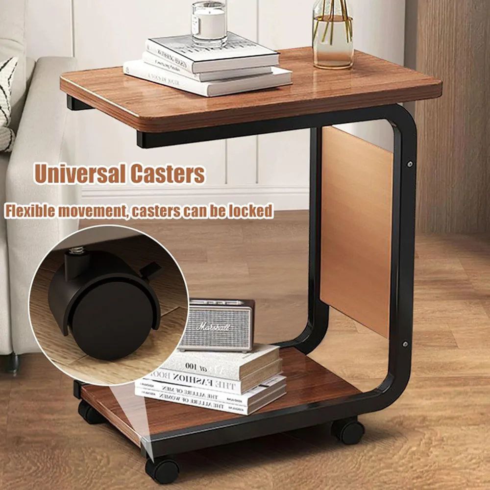 طاولات جانبية، طاولة جانبية على شكل حرف C بإطار معدني Tables d'appoint Table d'appoint en Forme de C avec Cadre en métal