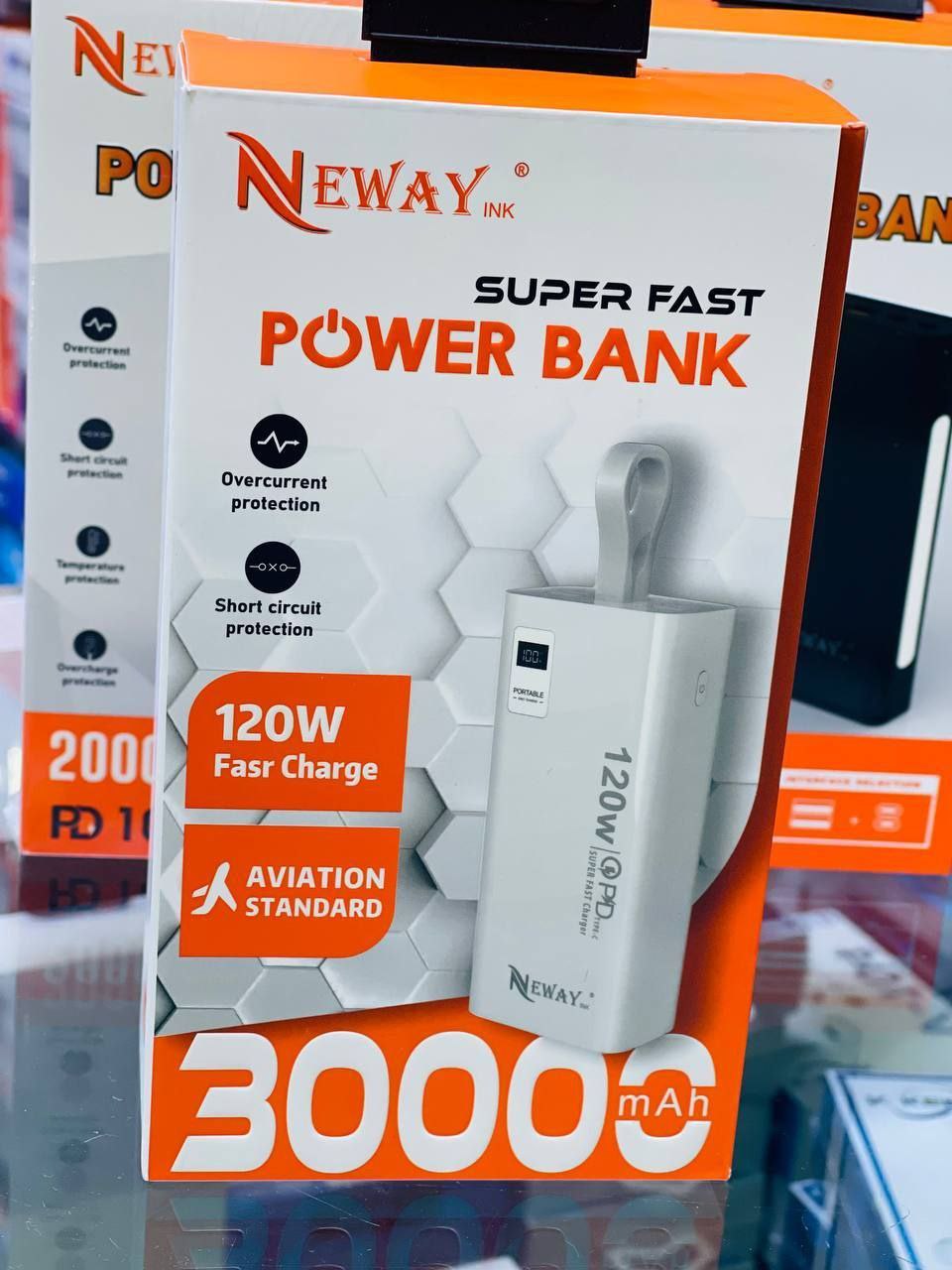 Power bank NEWAY 30000mAh PD 120W Fast Charge