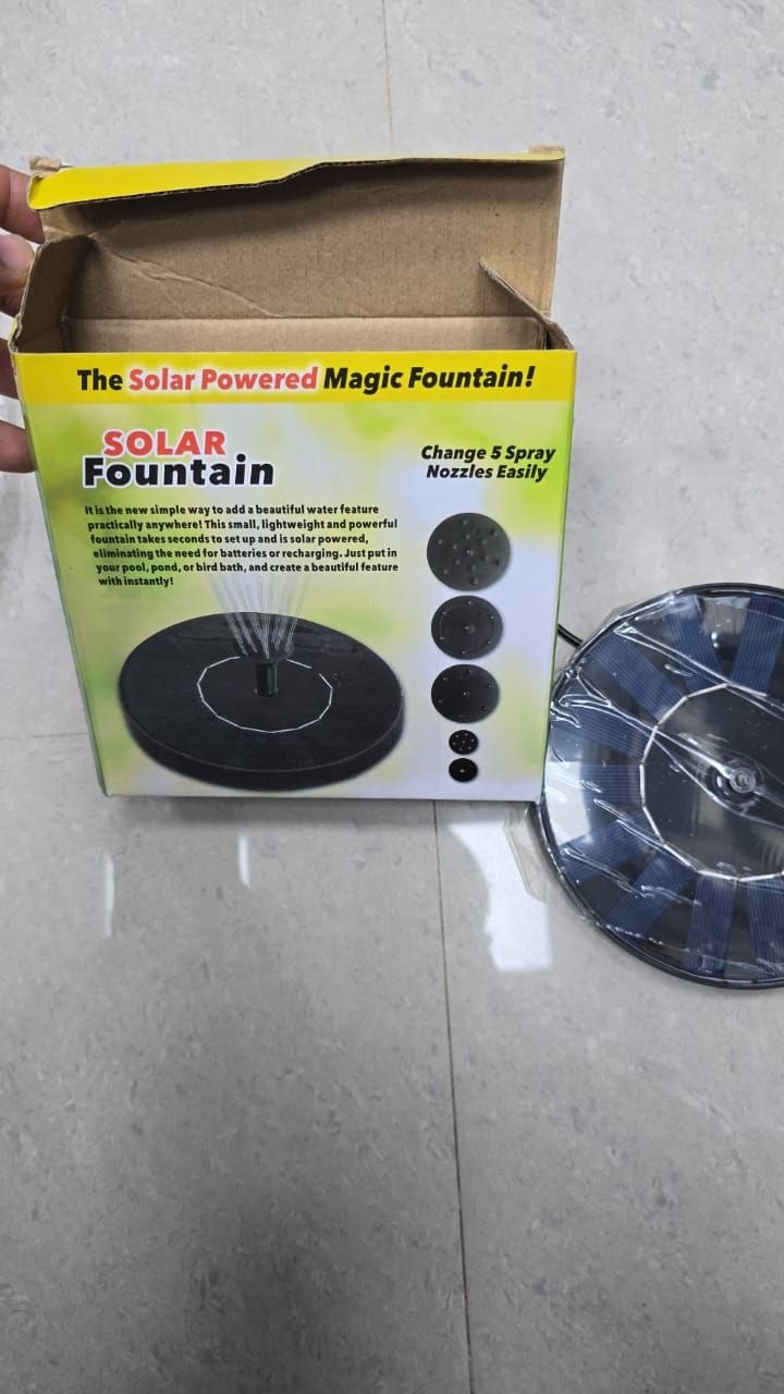 نافورة مياه شمسية صغيرة 13-16 سم، شلال لبركة السباحة Solar Fountain Mini fontaine d'eau solaire