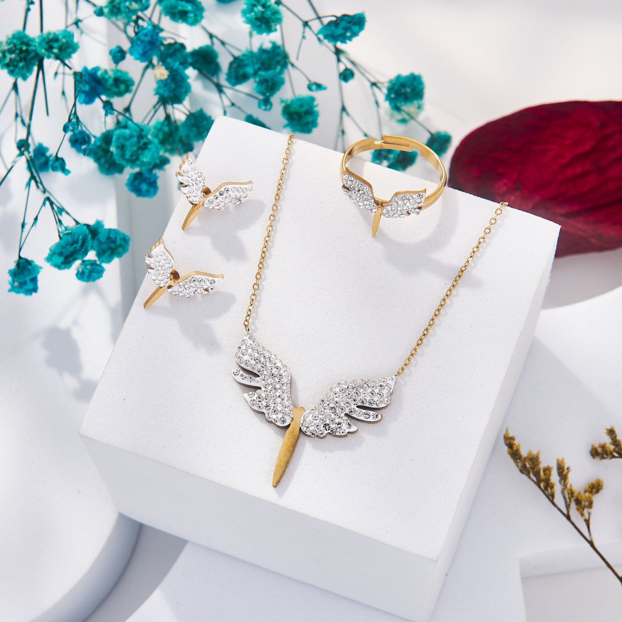 انصومبل فراشة اصي انكسدبل ديال الماء حاجة مزينة خاتم فيه زيدة انقصان