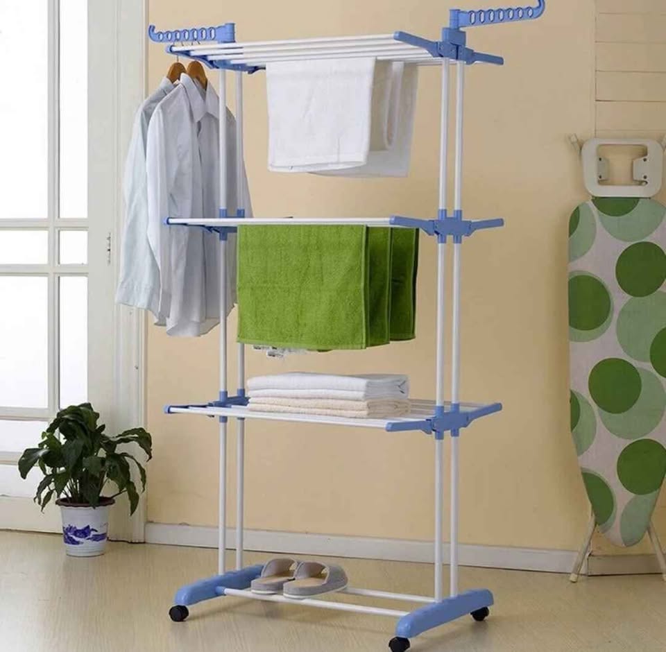 منشر غسيل عملاق نشار الملابس نشارة تجفيف Porte-linge roulant
