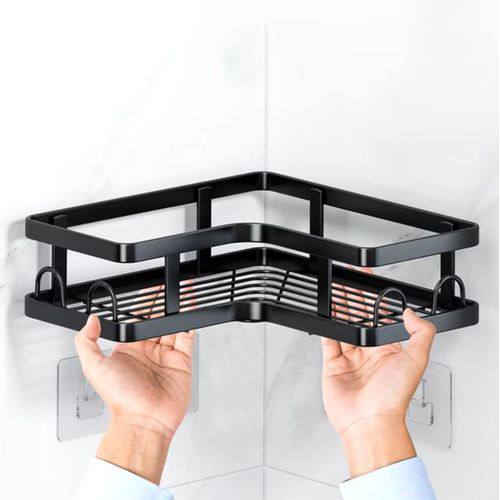 مجموعة من 5رفوف تخزين للحمام، رف تخزين للمطبخ بدون حفر Corner shower caddy