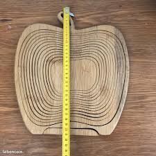 Panier à fruits pliable en bambou, planche à découper, bol à légumes pliable