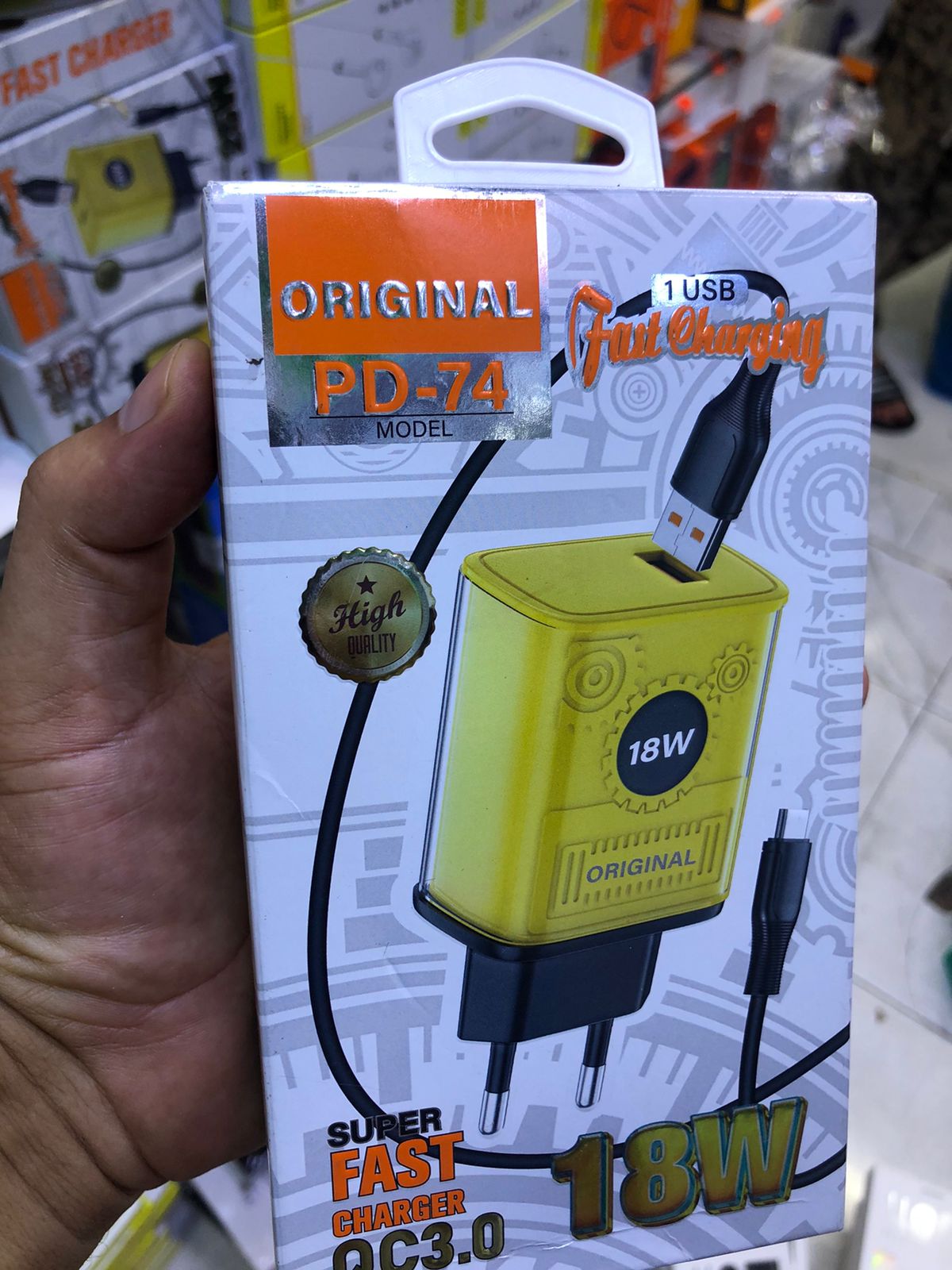 Fast charger 1USB 18W PD-74