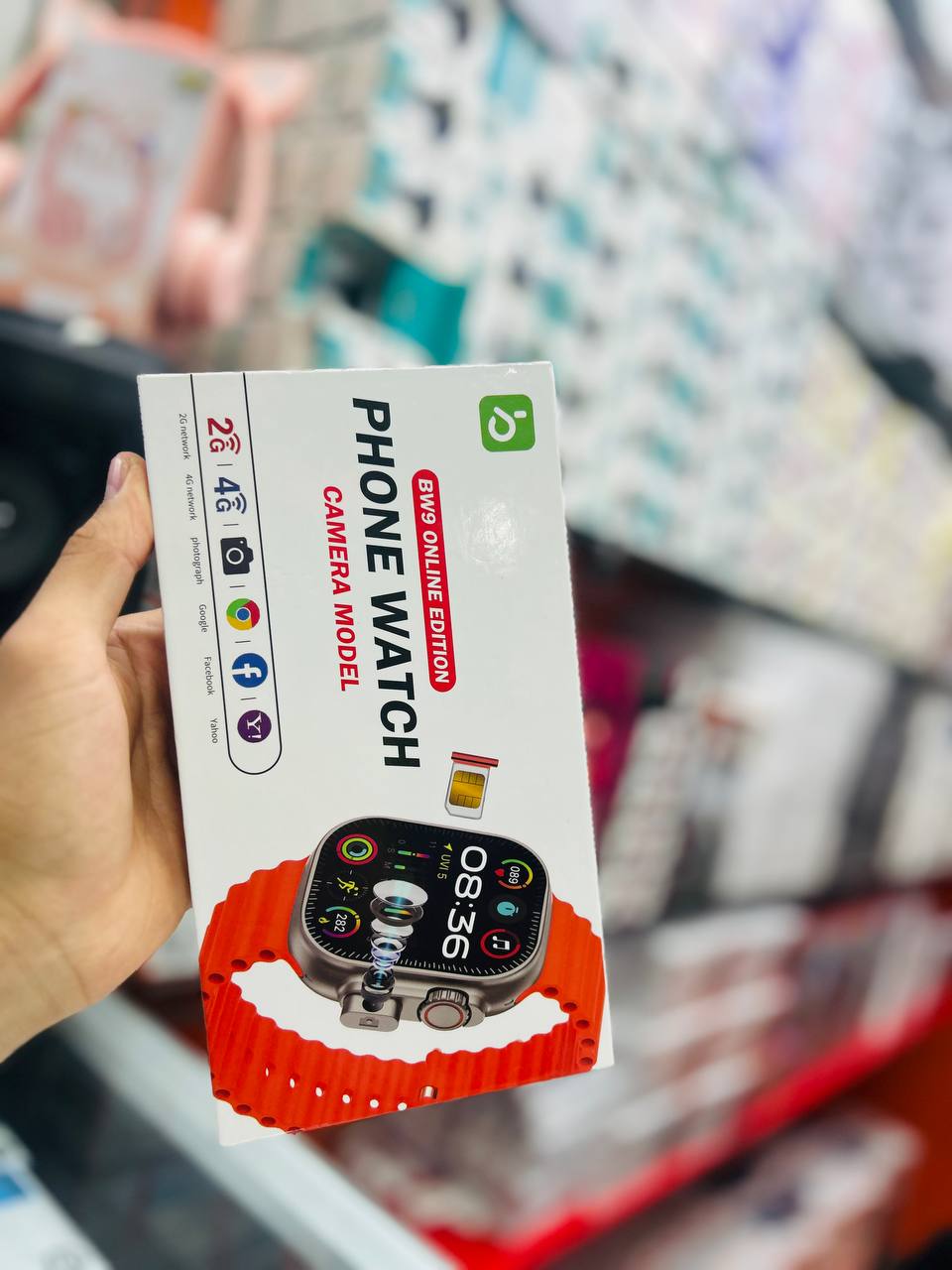 Smart watch Phone watch Camera model BW9 online edition SIM Card