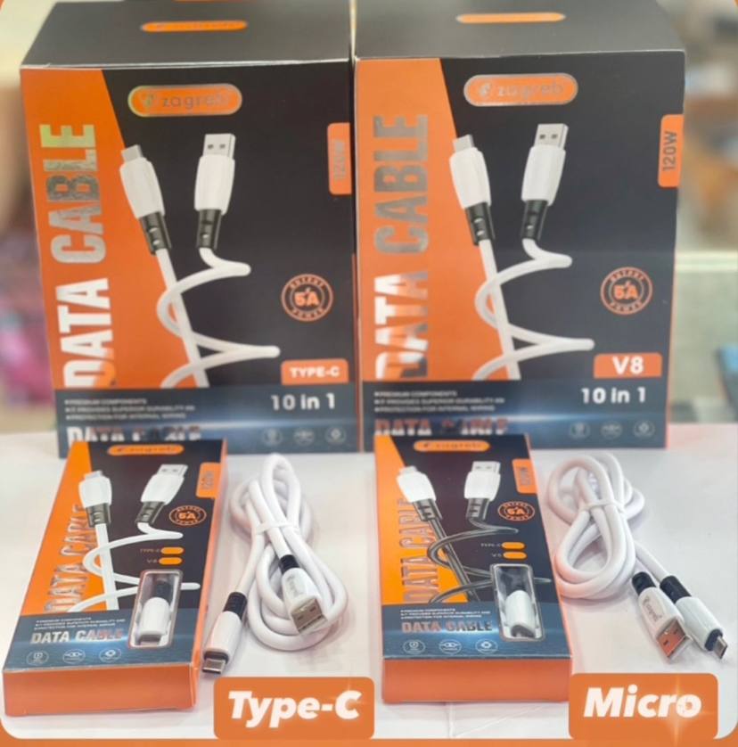 Data Cable Type-C Micro V8 10in1