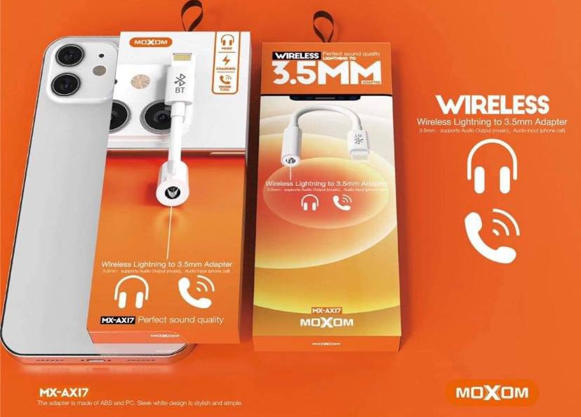 Charge Adapter Wireless Lightning to 3.5mm Adapter MOXOM
