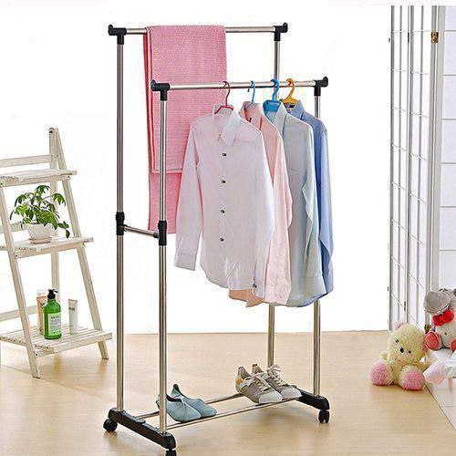 DOUBLE-POLE CLOTHES RACK رف ملابس مزدوج القطب