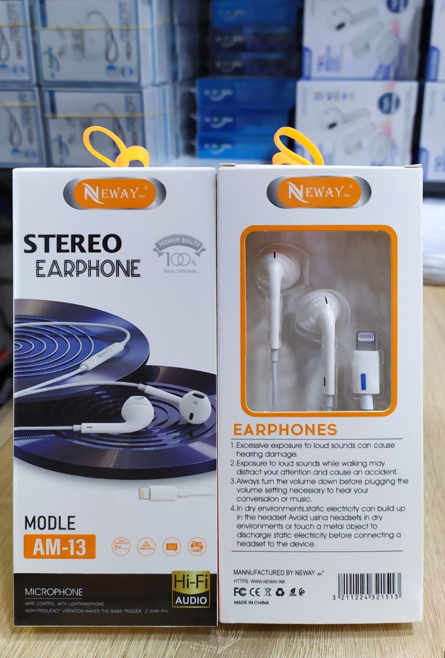 Earphones STEREO Modele AM-13 Neway LIGHTNING
