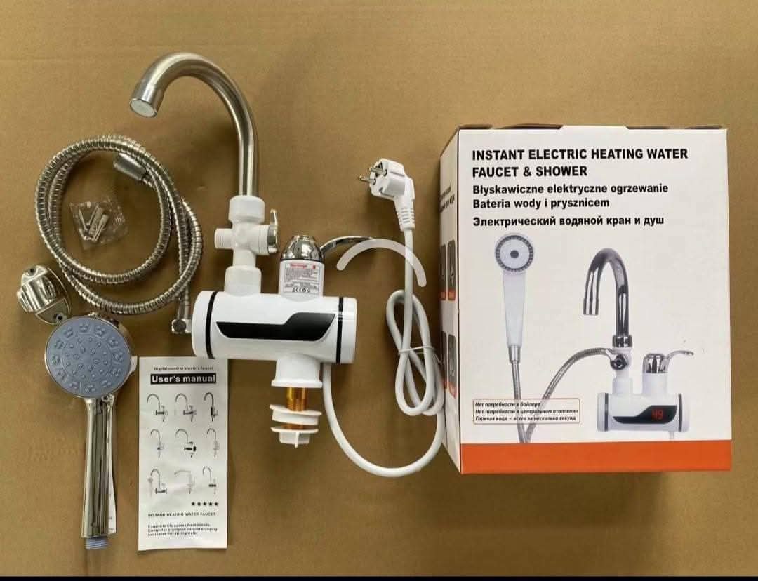 Instant Electric Heating Water Faucet and shower صنبور مياه ودش للتسخين الكهربائي الفوري