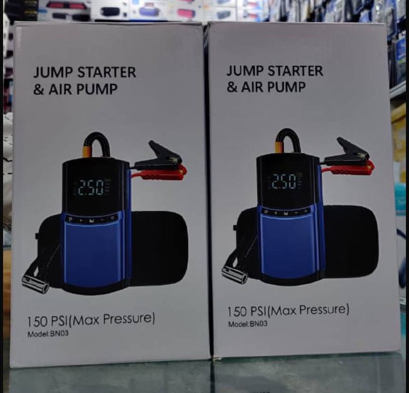 Jump starter and air pump 150 PSI جهاز بدء التشغيل ومضخة الهواء