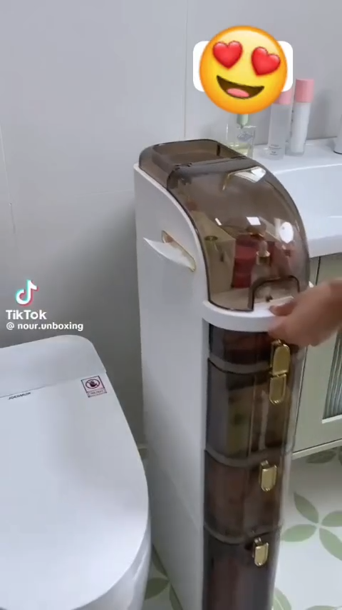 Meuble de salle de bain sur pied منظم الحمام بلاستيك متعدد الوظائف جودة عالية خزانة أرضية للحمام خزانة تخزين ضيقة للحمام