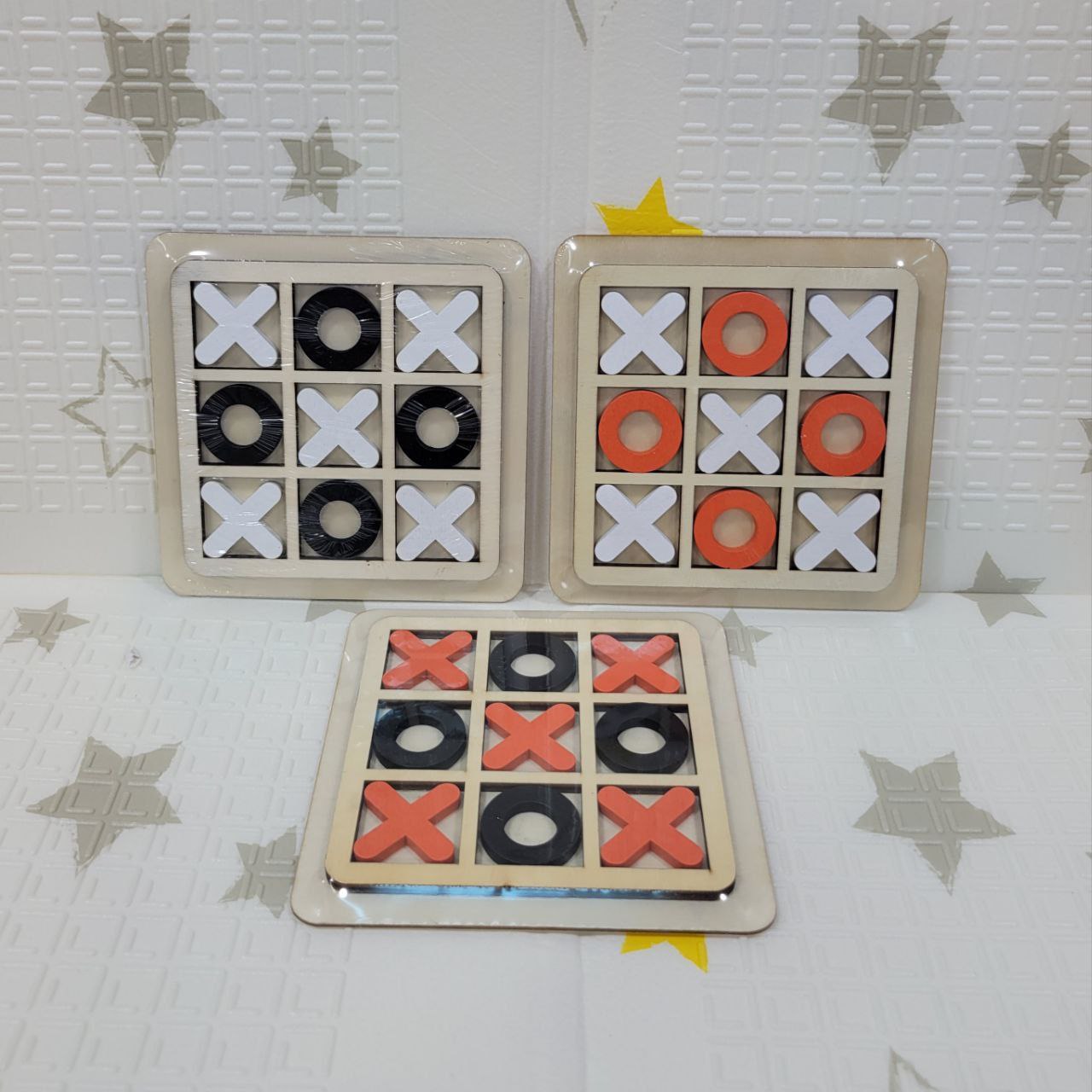 Tic TAC Parker-Jeu de société en bois pour enfants jeu de puzzle familial