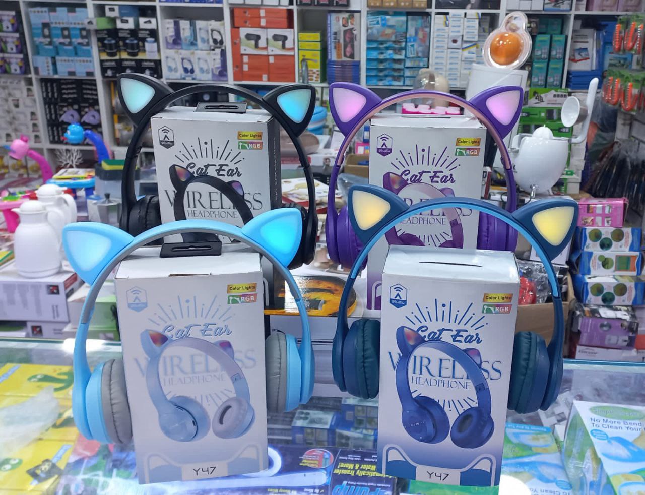 Wireless cat ear P47 سماعة أذن لاسلكية قابلة للطي BT5.0 مع ميكروفون Casque bluetooth