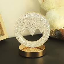 Lampe tactile rechargeable forme étoile brillante cristallisée