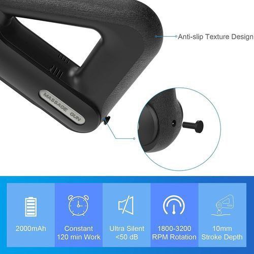 Pistolet de Massage triangulaire Pro 12 têtes