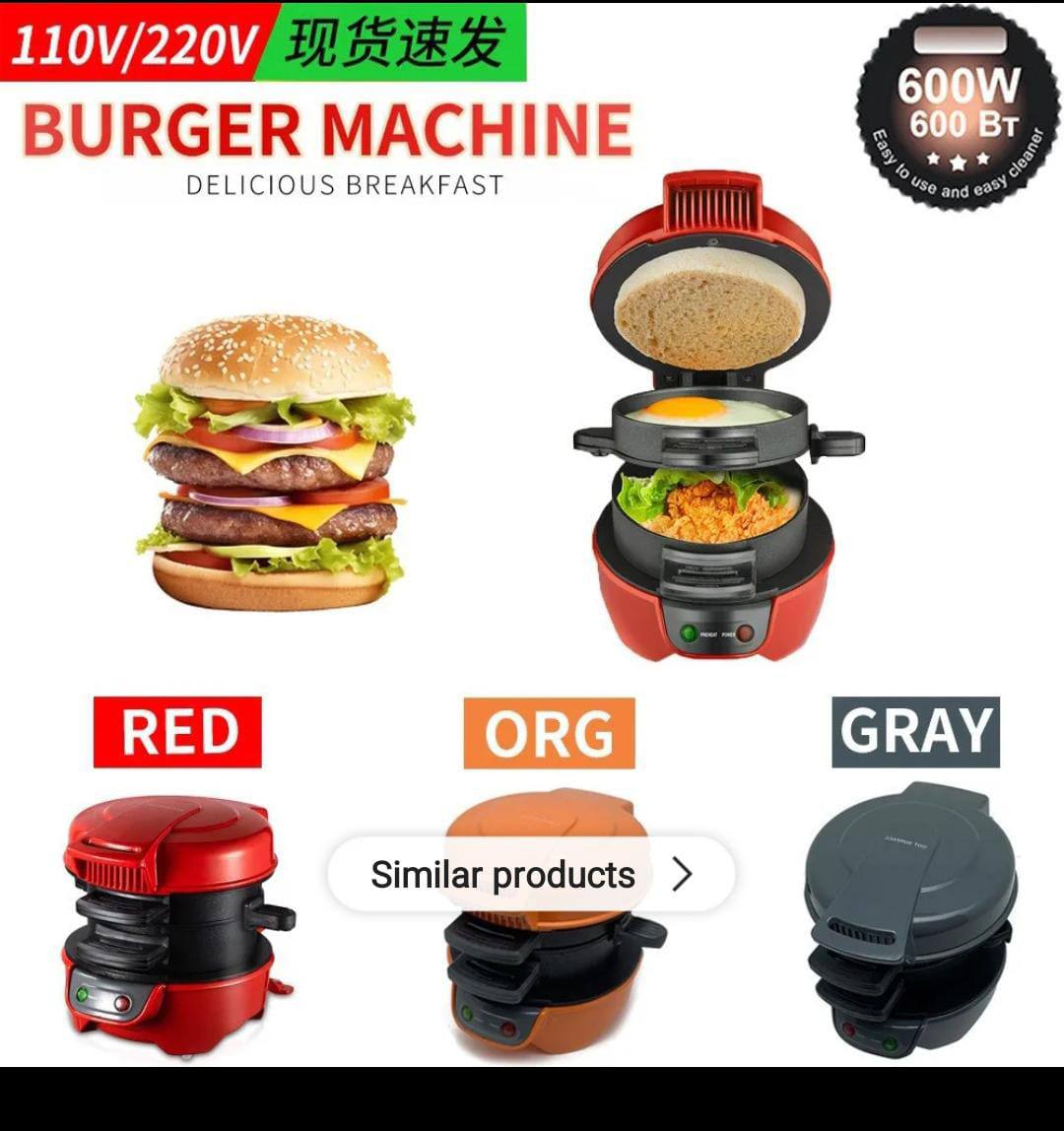 آلة إفطار منزلية، صانعة ساندويتش هامبورغ مع جهاز طهي البيض Machine à petit-déjeuner domestique Machine à sandwich à Hambourg
