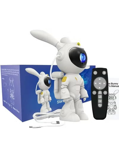 Projecteur d'étoiles, Projecteur de lumières galactiques lapin astronaute amusant جهاز عرض النجوم، جهاز عرض أضواء المجرة على شكل أرنب مضحك لرائد فضاء