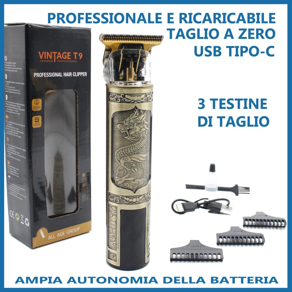Professional Hair Clipper Vintage T9 ماكينة تشذيب الشعر واللحية الاحترافية