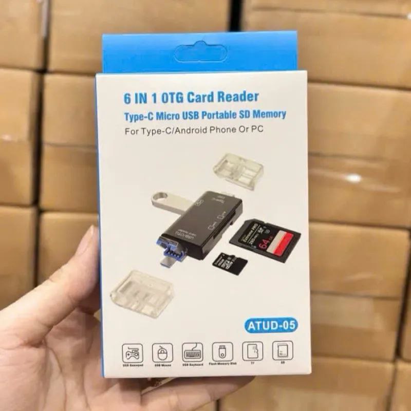 Lecteur de carte SD 6in1 USB 2.0 ATUD-05