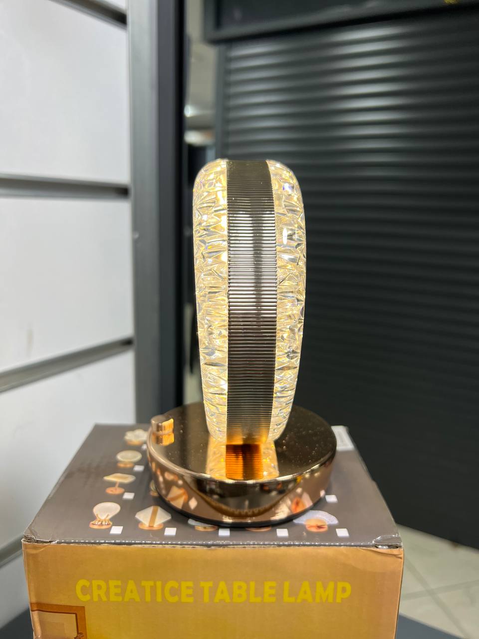 Lampe tactile rechargeable forme étoile brillante cristallisée