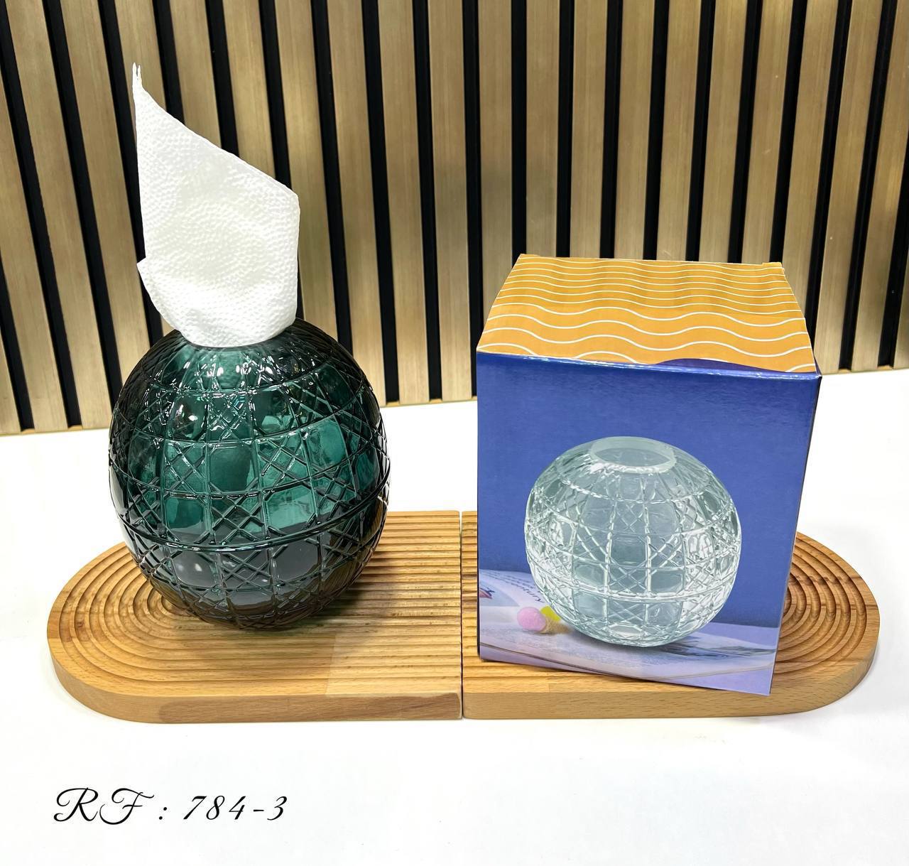 Boite a mouchoirs en verre transparent